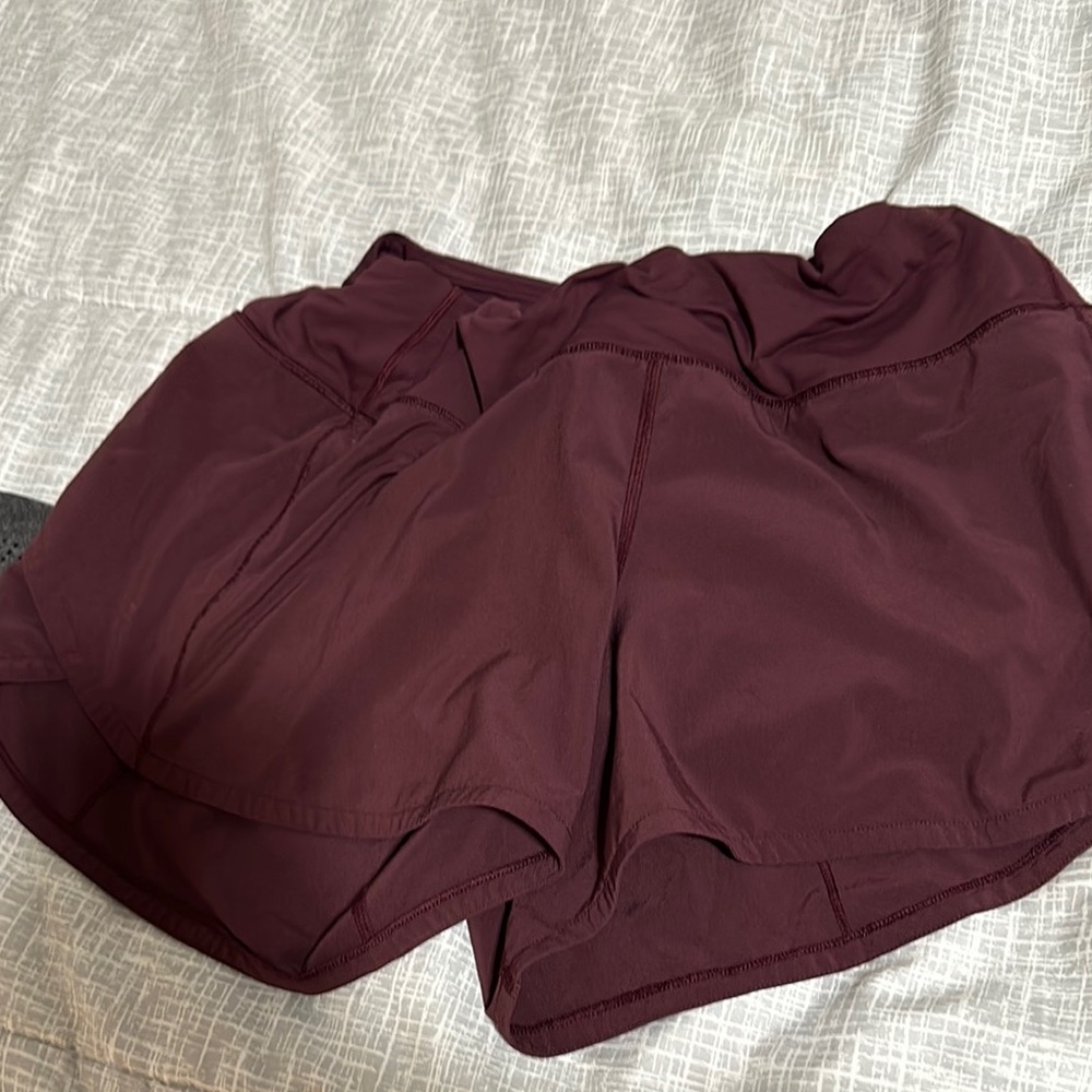 Lululemon burgundy shorts